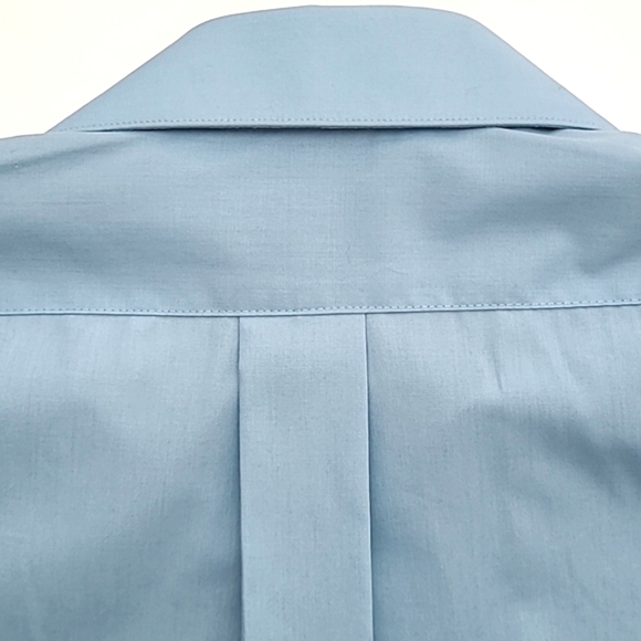 Van Heusen Fitted Wrinkle Free, Long Sleeve Blue Medium Size 15 1/2 34/35 - Picture 6 of 14